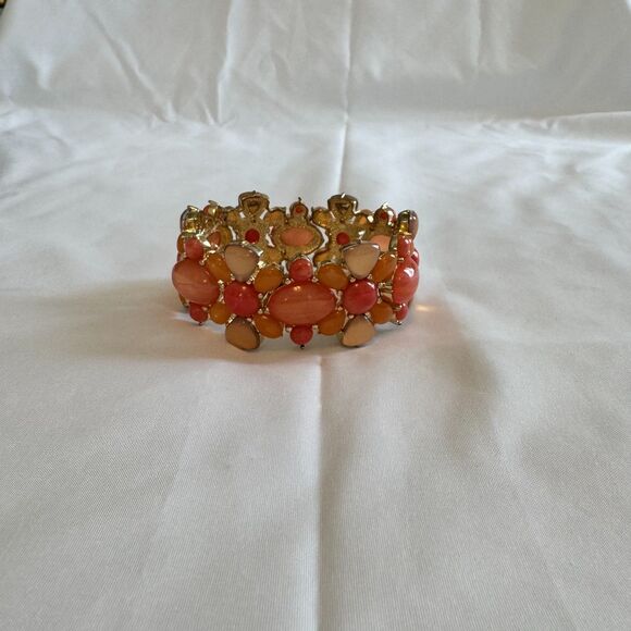 Pink & Orange Bangle Bracelet One Size - Picture 2 of 4
